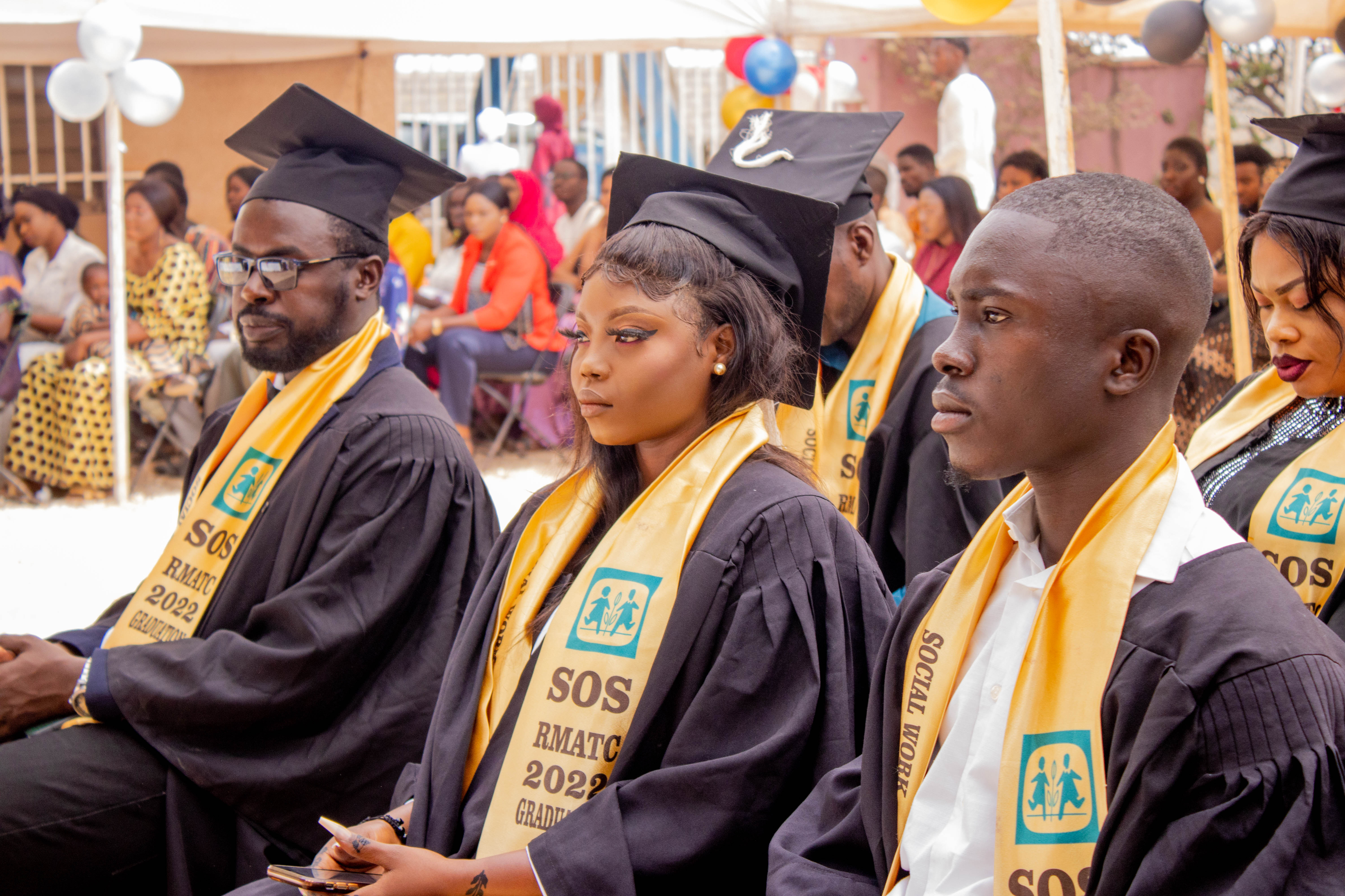 60 graduates in Social work, Literacy, Catering , Craft and Sewing